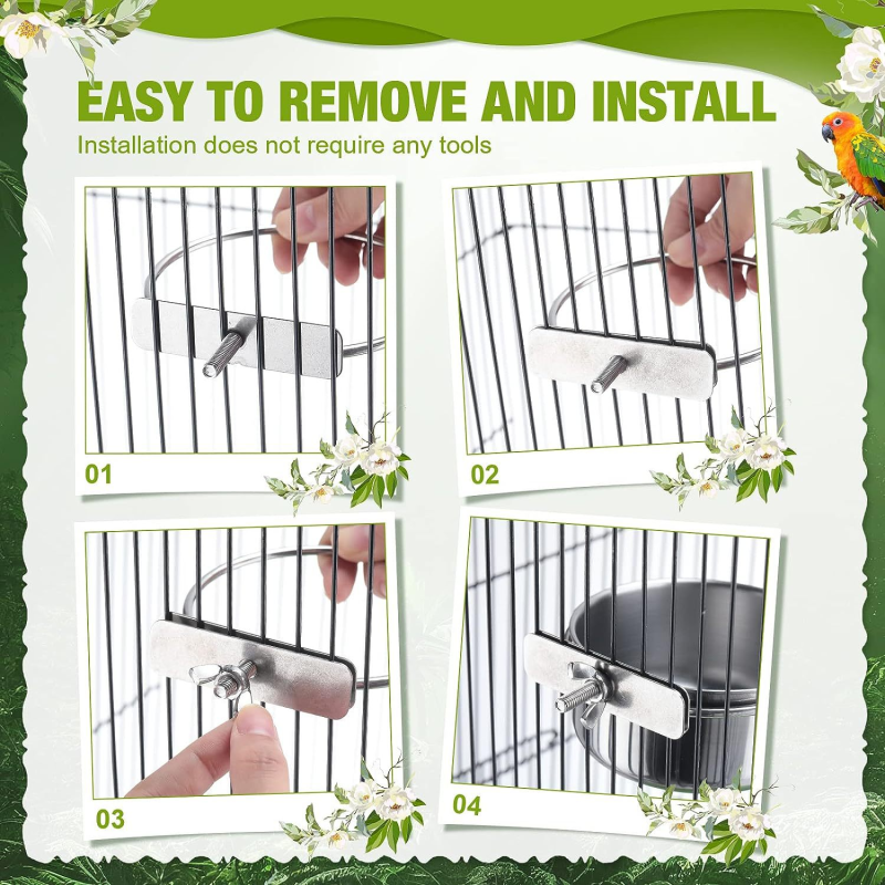 Bird Food Canister Factory - Stainless Steel Anti Gnaw Bowl for Parrots Custom