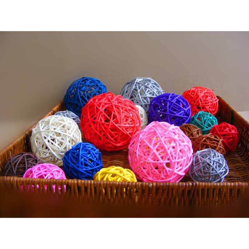 Cat Toy Manufacturer - Rattan Woven Balls with Bell Interactive Custom