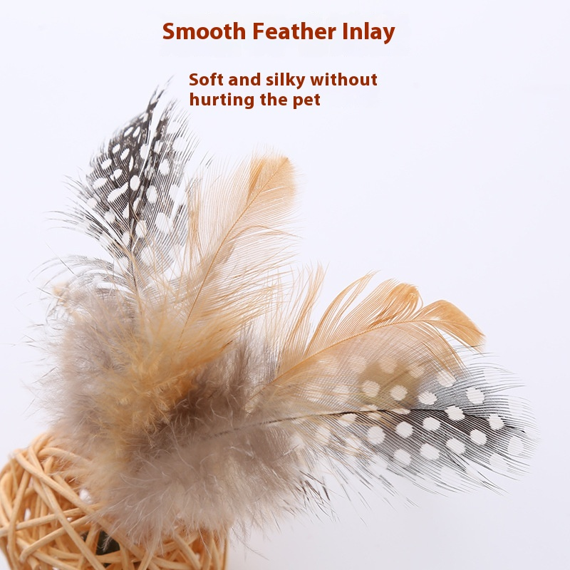 Cat Chew Toy Factory - Rattan Ball Bell with Catnip Custom Design