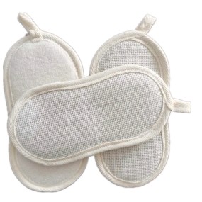 Natural Loofah Supplier - Oval Body Scrubber 4x6 Custom Logo