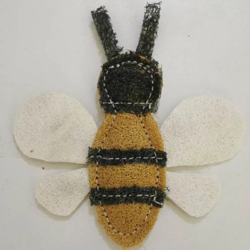 Pet Toys Supplier - Bee Shape Loofah Animal Toy Custom Design