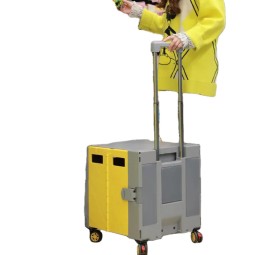 Folding Cart Manufacturer - Collapsible Mobile Push Trolley Multi-purpose