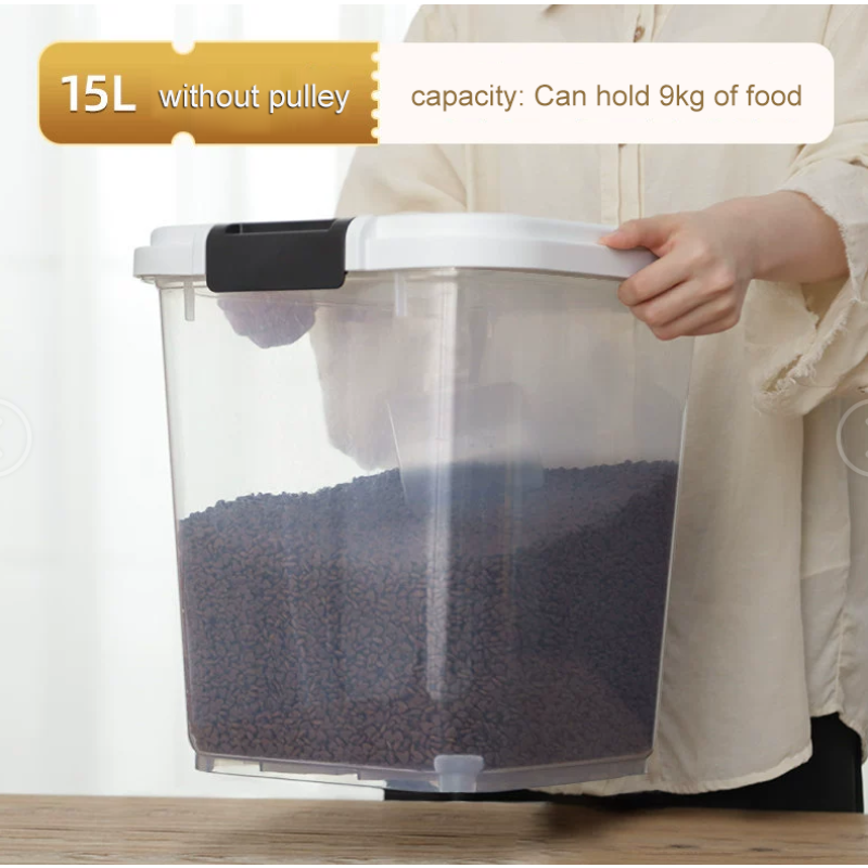 Pet Food Storage Supplier - Airtight Bin with Casters for Pets