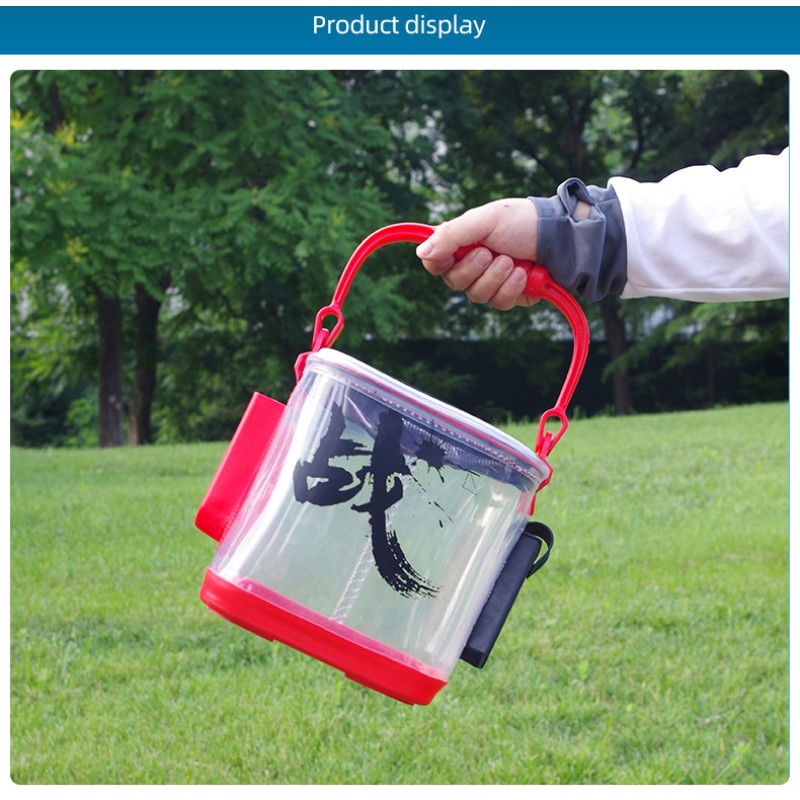 Live Fish Bucket Manufacturer - Eva Transparent with Net Cover