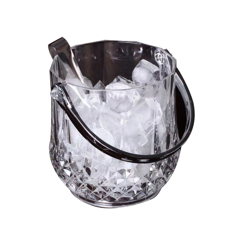 LED Ice Bucket Factory - Golden Rectangular Acrylic Luminous