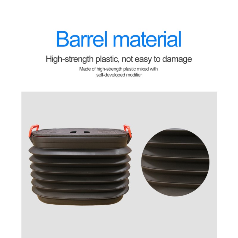 Folding Bucket Supplier - Plastic Round Container 37x26cm