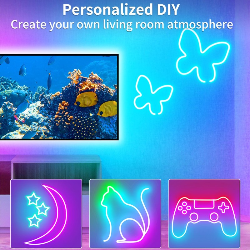 LED Neon Lights Factory - 16.4FT IP65 Waterproof RGB Strip