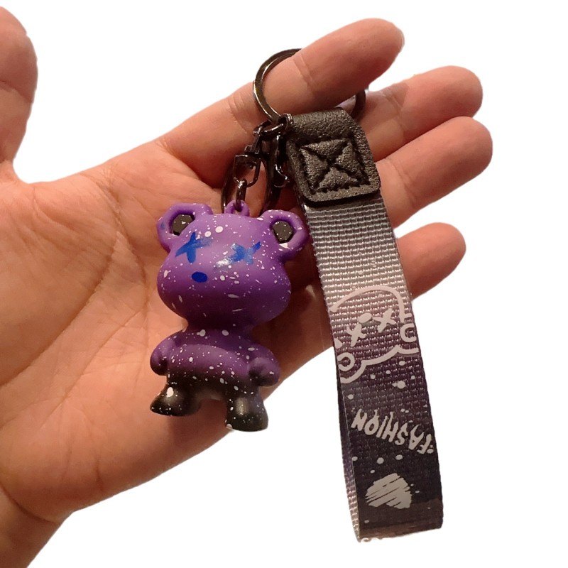 Keychain Pendant Factory - Starry Sky Violent Bear Doll Car