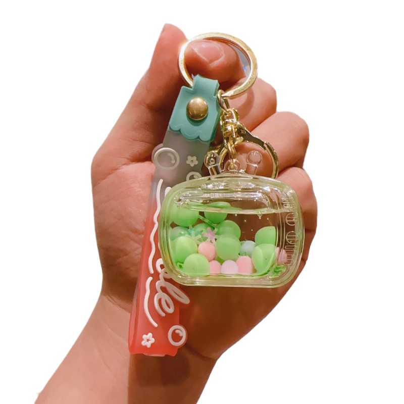 Flow Sand Keychain Manufacturer - Cartoon Yayli Oil Bottle Pendant