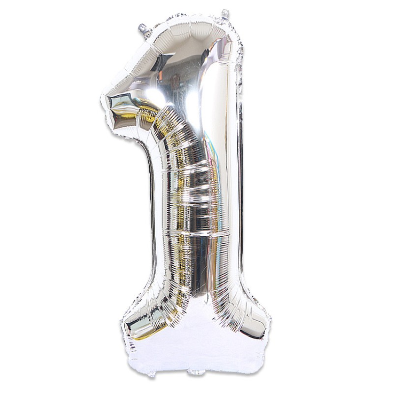 Foil Balloons Factory - Large Number 40 Inch Gold Silver