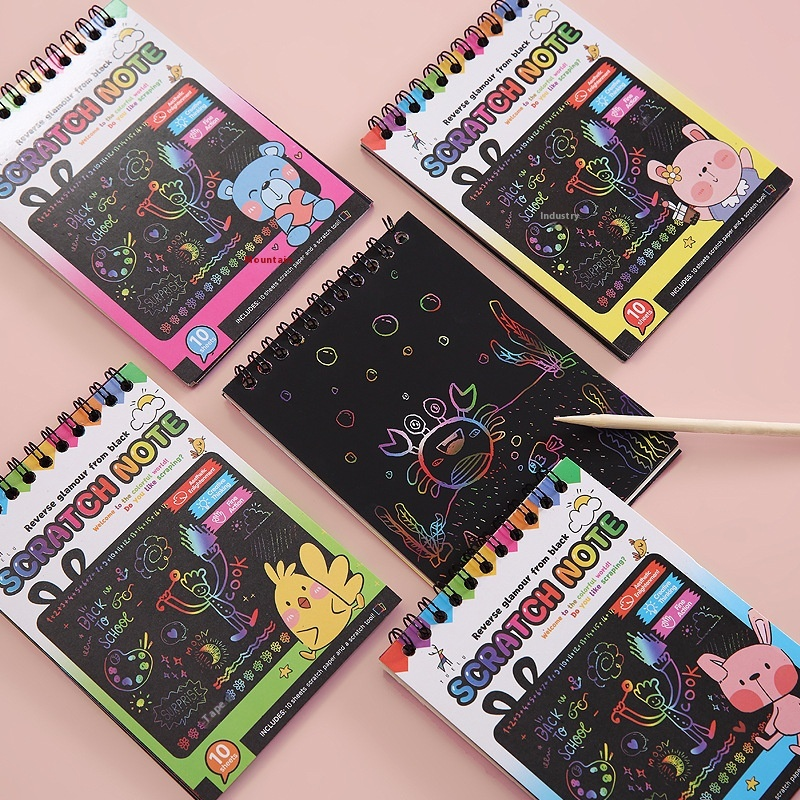 Scratch Art Book Manufacturer - Children DIY Colorful Graffiti Paper