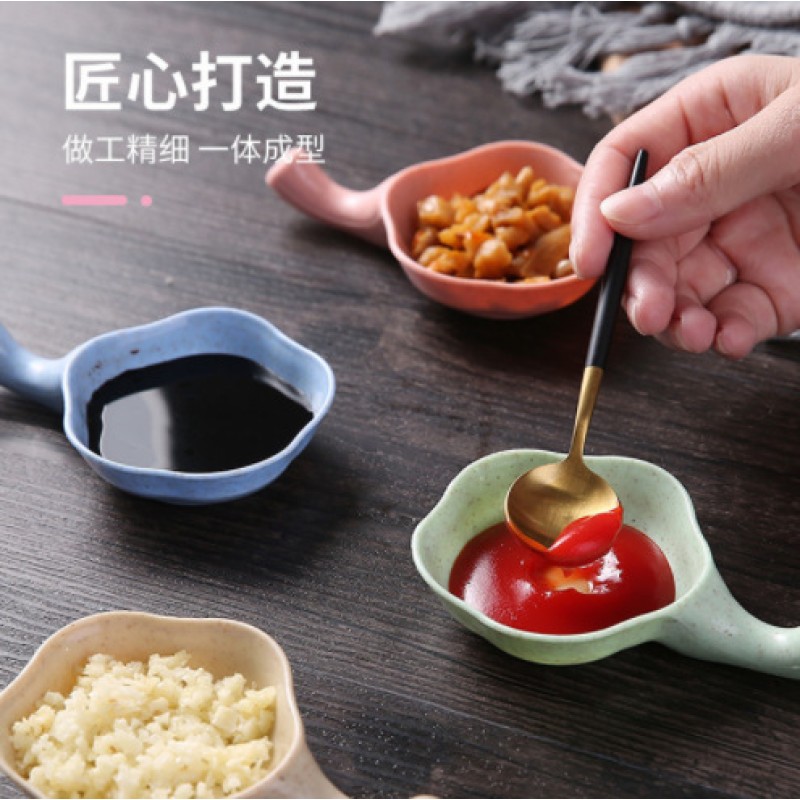Seasoning Dish Supplier - Cute Wheat Straw Small Snack Plate
