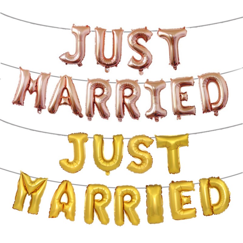 Wedding Balloon Supplier - Just Married Letter Balloon Set