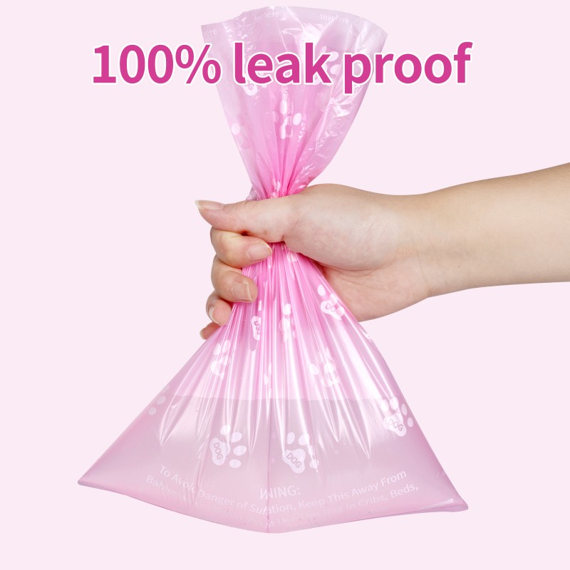 Pet Waste Bags Manufacturer - Pink Green Leak Proof Extra Thick