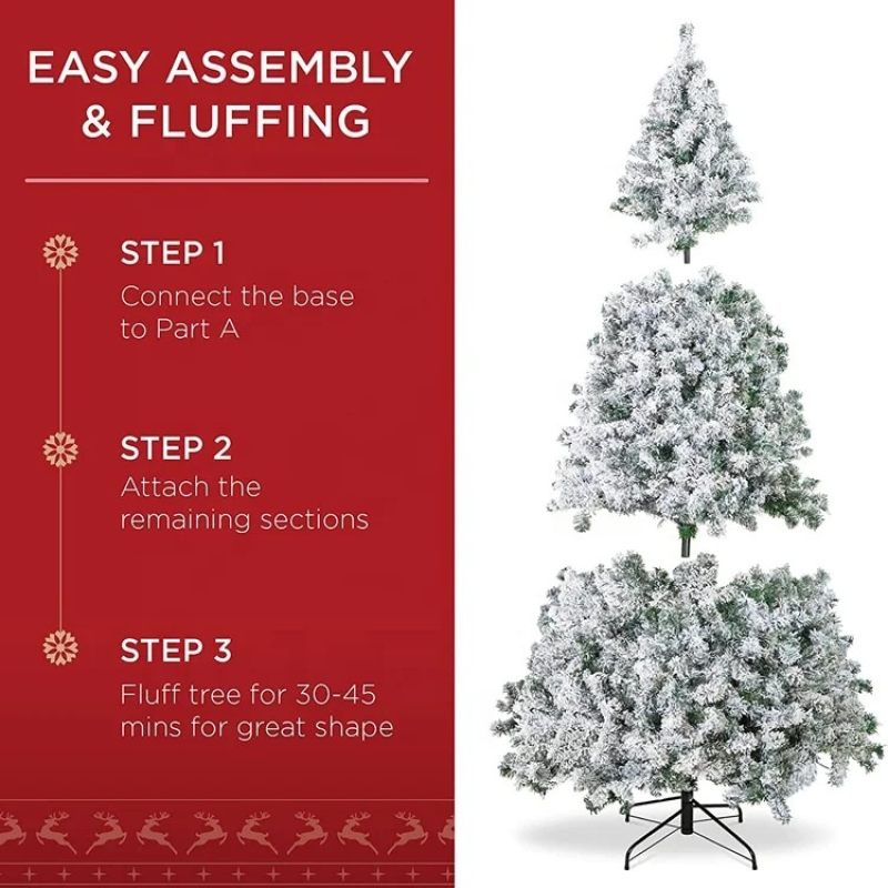 Artificial Christmas Tree Manufacturer - White with Snow Powder Tree
