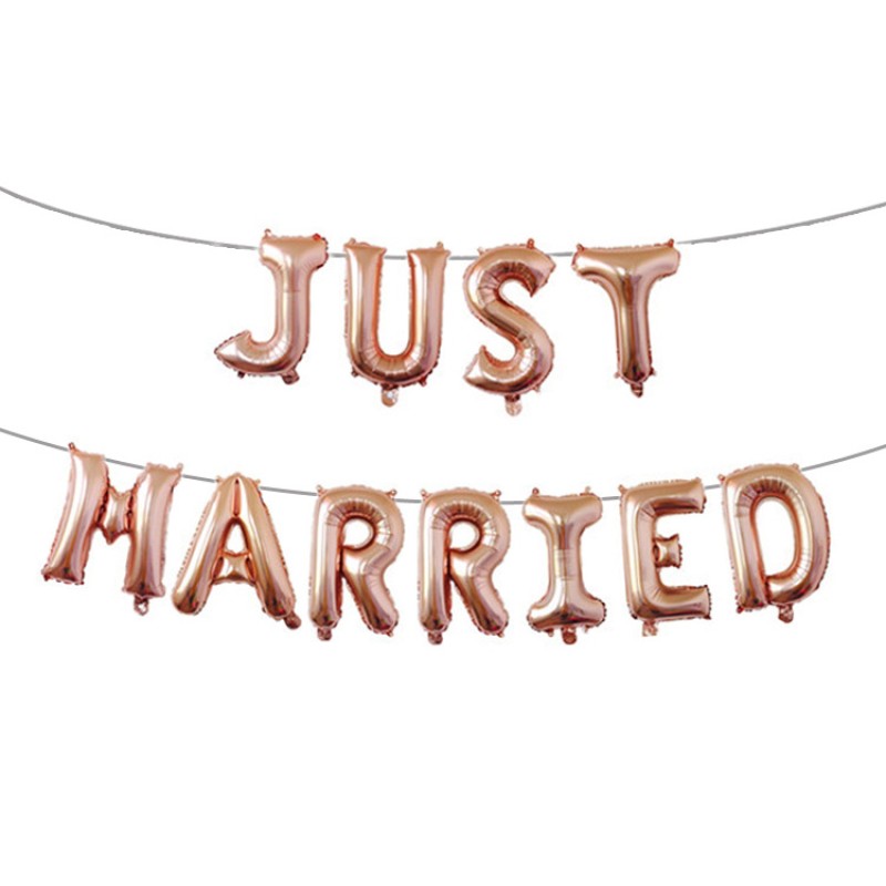 Wedding Balloon Supplier - Just Married Letter Balloon Set