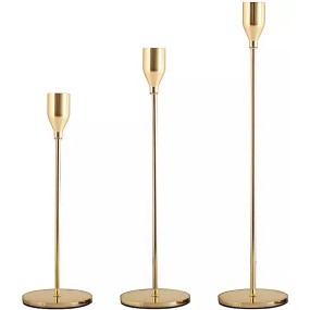 Candle Stick Holder Supplier - Rose Gold Tall Rustic Taper Iron