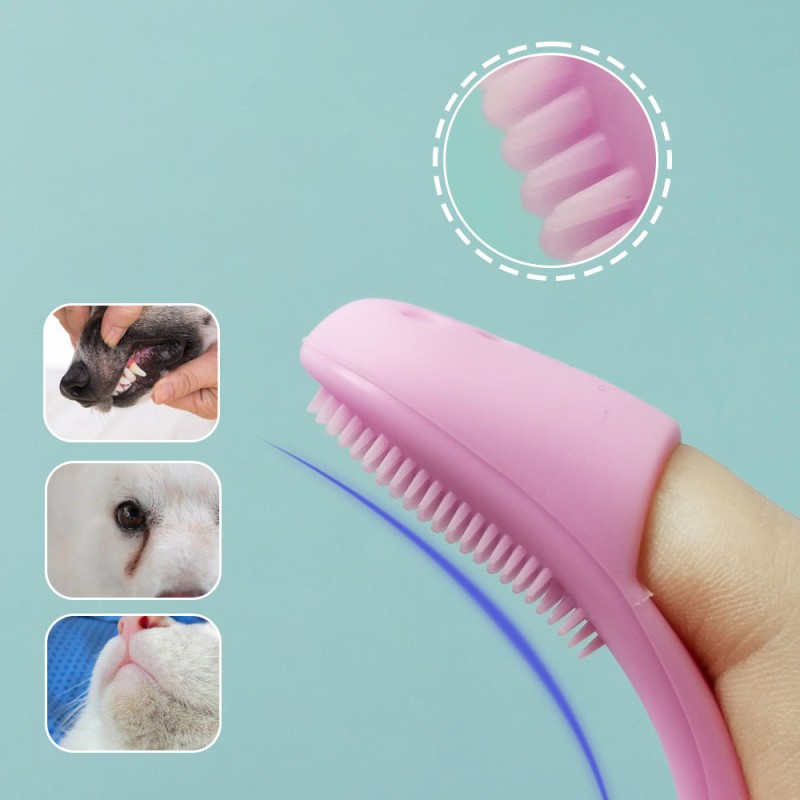Pet Toothbrush Factory - Silicone Finger Cover Dog Cat Cleaning