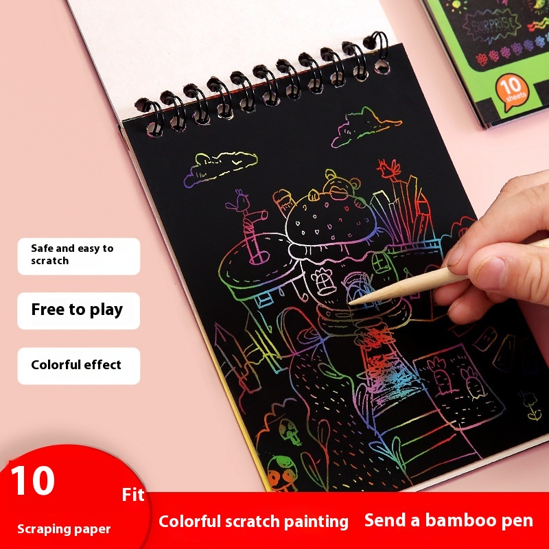 Scratch Art Book Manufacturer - Children DIY Colorful Graffiti Paper