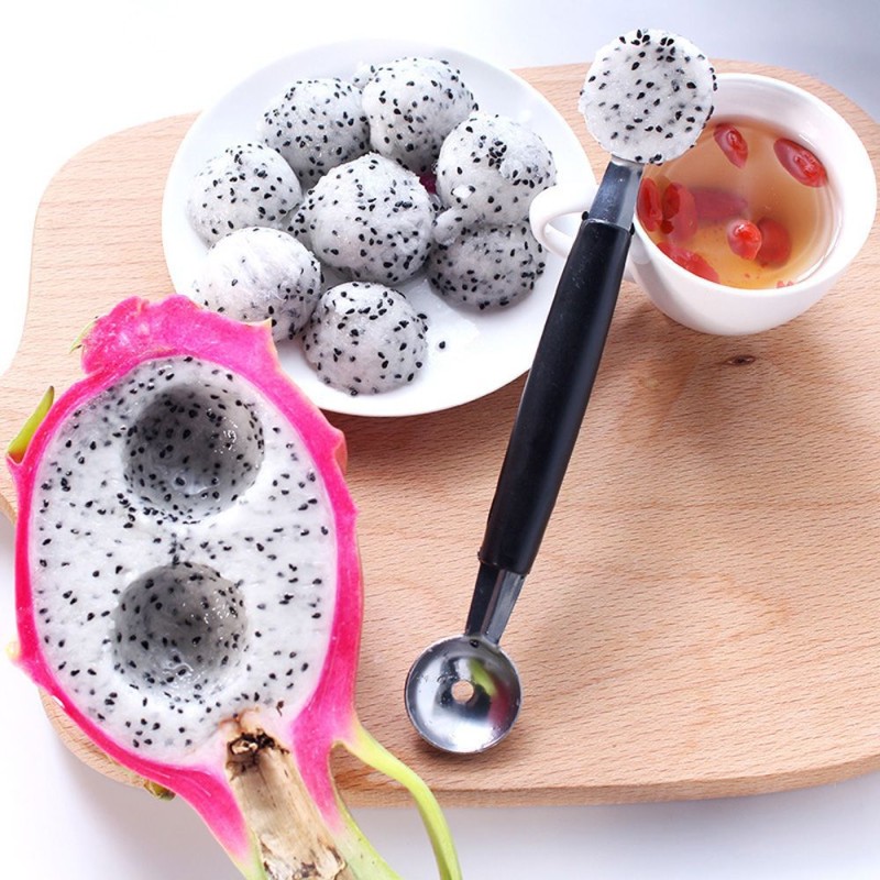 Melon Baller Supplier - Stainless Steel Double Head Fruit Scoop
