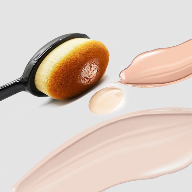Makeup Brush Factory - Dense Fiber Nylon Foundation Brush