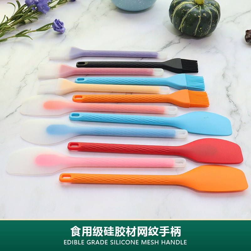 Barbecue Brush Supplier - Silicone Scraper Oil Mesh Semi-Transparent