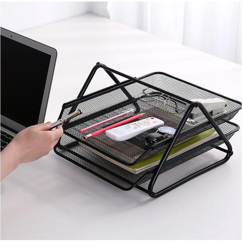 Document Tray Supplier - Metal Mesh Office Desk Organizer