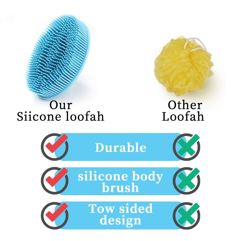 Body Scrubber Factory - Silicone Exfoliating Sponge Bath Brush