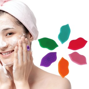 Face Scrubber Supplier - Custom Black Pink Red Lip Shape