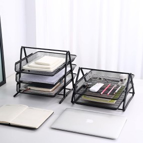 Document Tray Supplier - Metal Mesh Office Desk Organizer