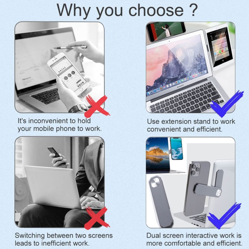 Laptop Mount Factory - Aluminum Magnetic Side Phone Stand