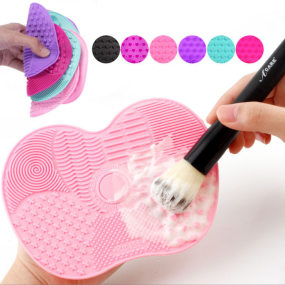 Makeup Brush Scrubber Supplier - Apple Shape Silicone Cleaning Mat