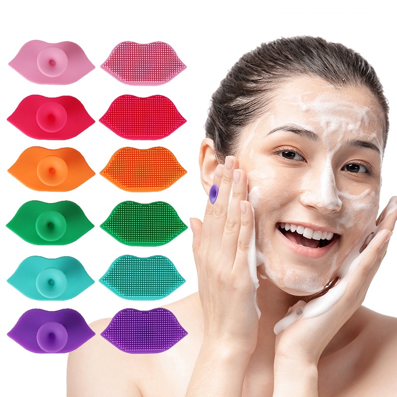 Face Scrubber Supplier - Custom Black Pink Red Lip Shape