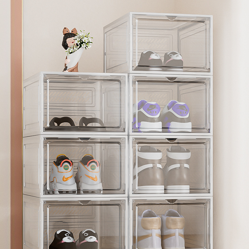 Shoe Storage Box Supplier - Moisture-Proof Transparent Plastic Stackable