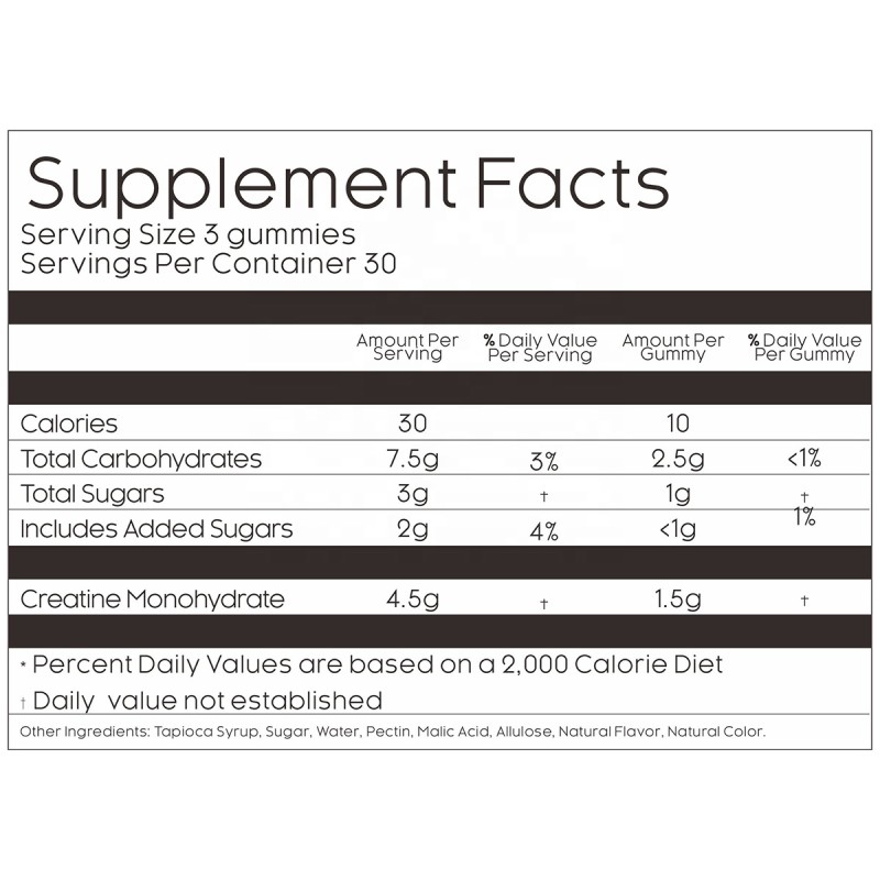 Watermelon Creatine Gummies Factory - OEM Custom Bulk Amino Acid