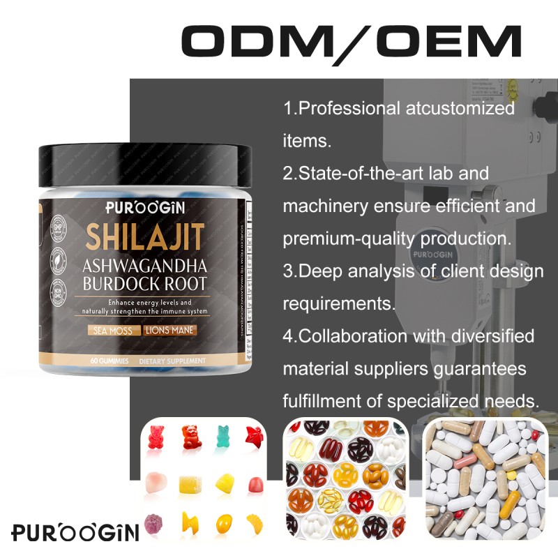 Shilajit Ashwagandha Gummies Factory - OEM Custom Burdock Root