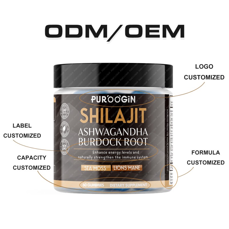 Shilajit Ashwagandha Gummies Factory - OEM Custom Burdock Root