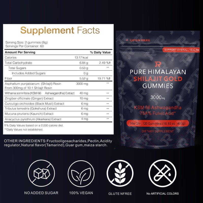 Shilajit Gummies Manufacturer - OEM Custom Himalayan Energy