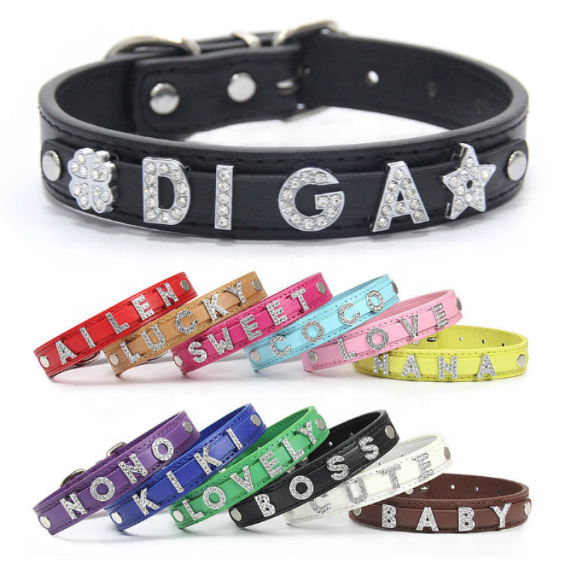 Dog Collar Factory - DIY Rhinestones Letters Personalized
