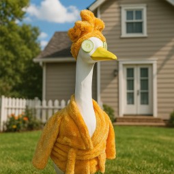 Porch Goose Apparel Factory - Reversible Fleece Bathrobe Fun