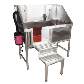 Dog Washing Station Supplier - Stainless Steel with Ramp Faucet