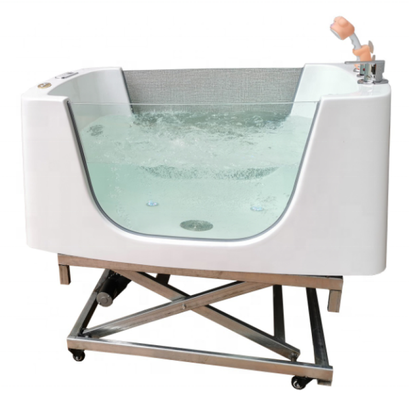 Pet Grooming Tub Supplier - Electric Lift with Wheels Spa Massage
