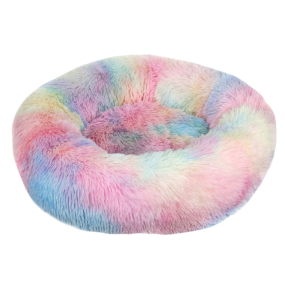 Pet Bed Supplier - Fluffy Plush Donut Cushion Round Designer