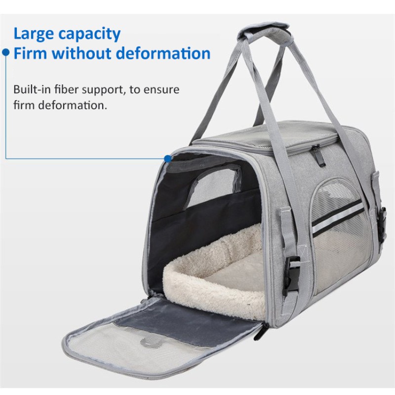 Pet Carrier Supplier - Airline Approved Soft Plush Window Mesh