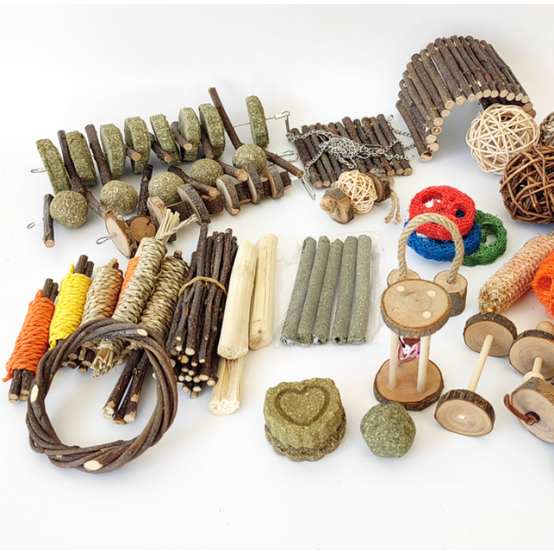 Small Animal Toys Supplier - Apple Wood Sticks for Teeth Care