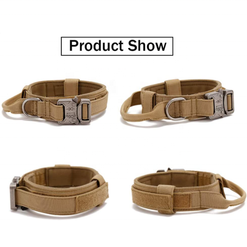 Tactical Dog Collar Manufacturer - Adjustable Nylon Harness Heavy Metal