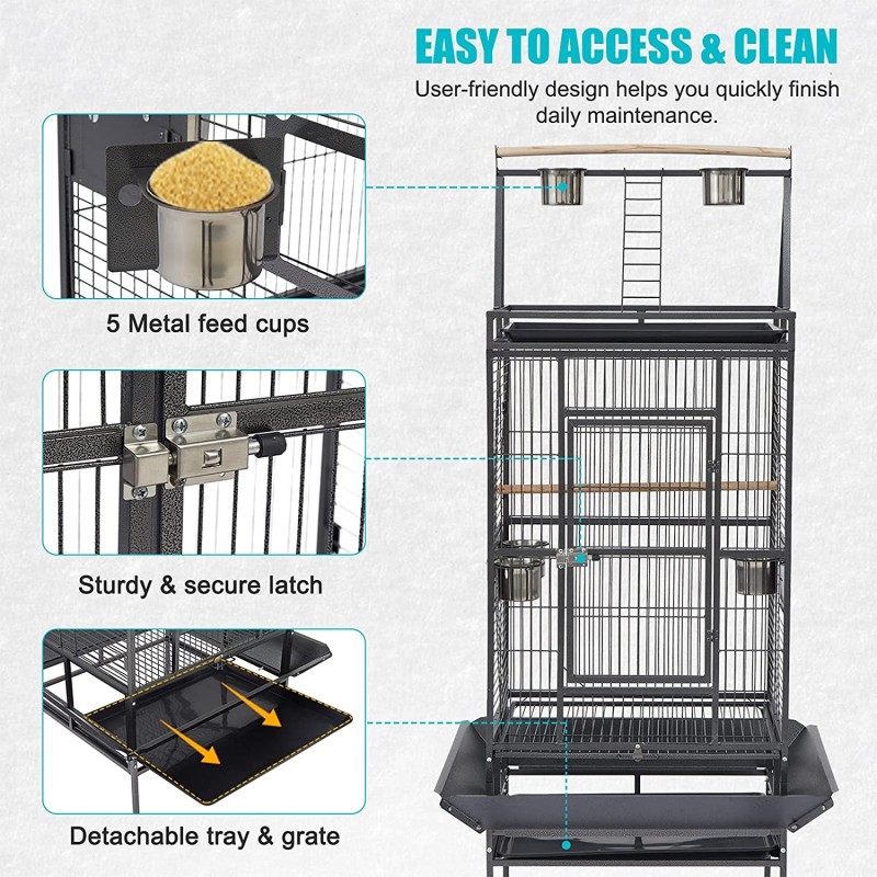 Bird Aviary Factory - Custom Big Cage on Wheels Outdoor