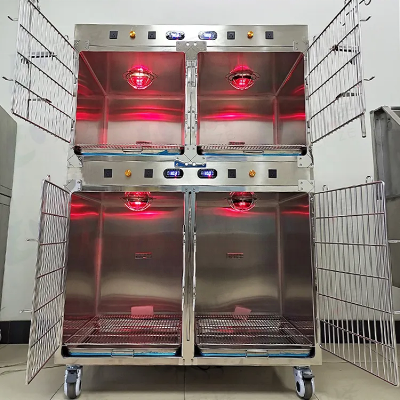 Veterinary Cage Factory - Four Compartment Infrared Therapy