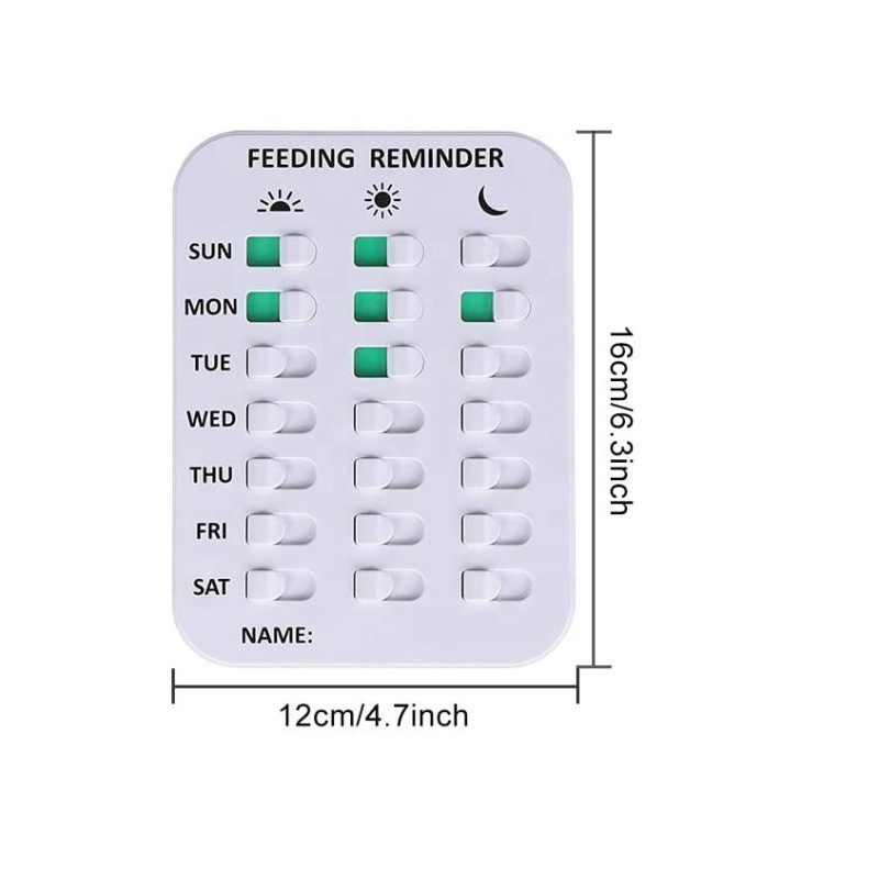 Pet Feeding Reminder Factory - Magnetic 3 Times a Day Sticker