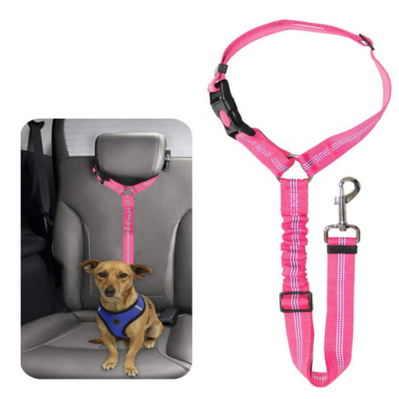Dog Seat Belt Supplier - Adjustable Nylon Multi-Color Headrest